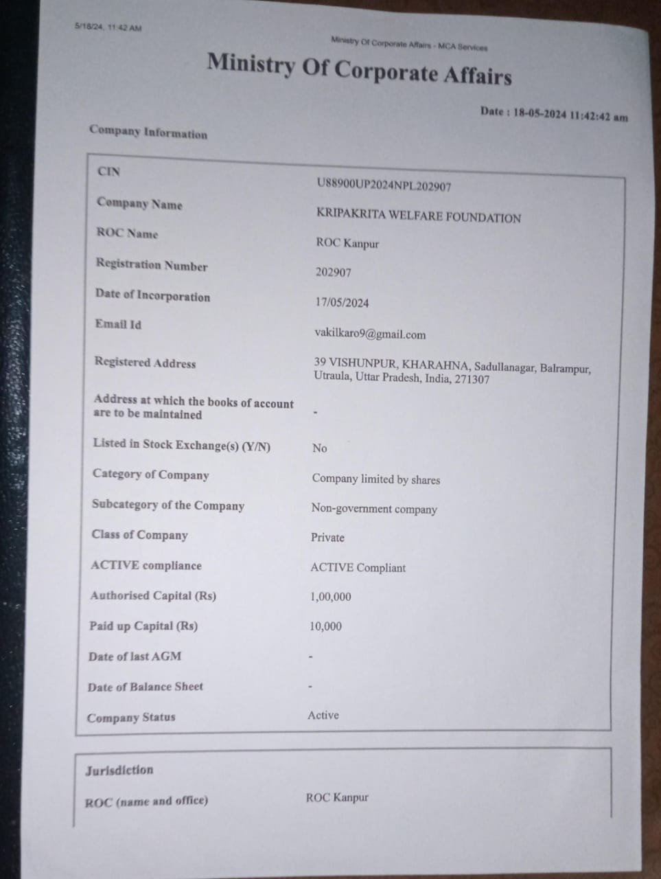 Certificate